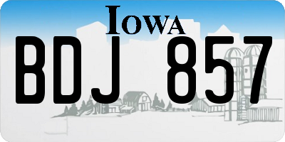 IA license plate BDJ857