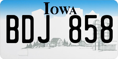 IA license plate BDJ858