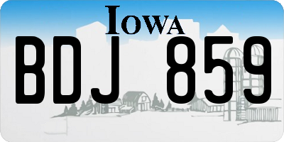 IA license plate BDJ859