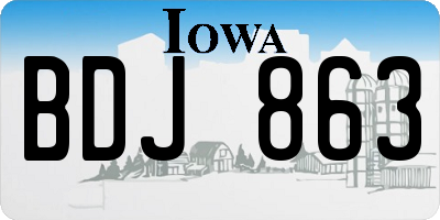 IA license plate BDJ863