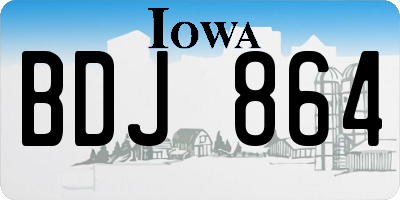 IA license plate BDJ864