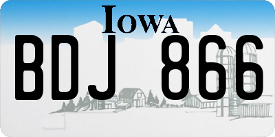IA license plate BDJ866