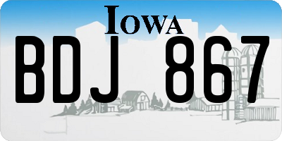IA license plate BDJ867