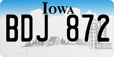 IA license plate BDJ872