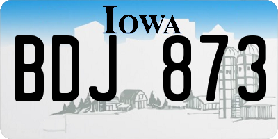 IA license plate BDJ873