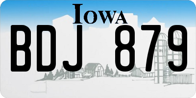 IA license plate BDJ879
