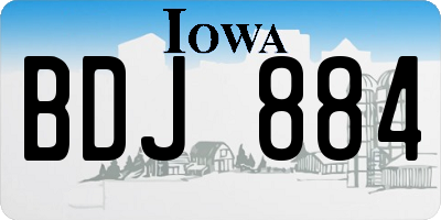 IA license plate BDJ884