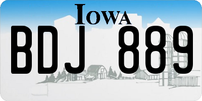 IA license plate BDJ889