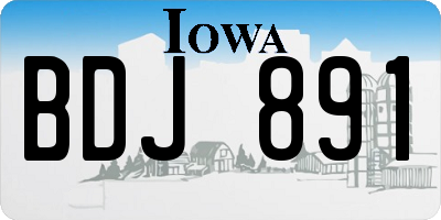 IA license plate BDJ891