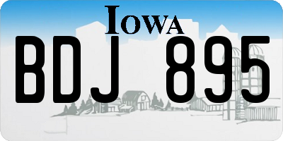 IA license plate BDJ895