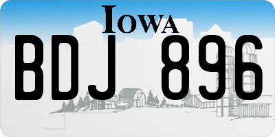 IA license plate BDJ896