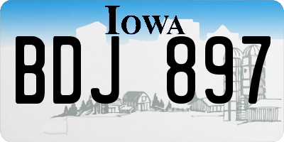 IA license plate BDJ897