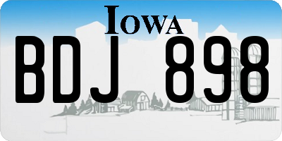 IA license plate BDJ898