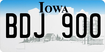 IA license plate BDJ900