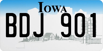 IA license plate BDJ901