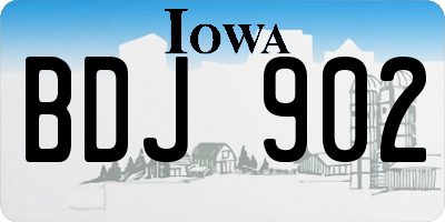 IA license plate BDJ902