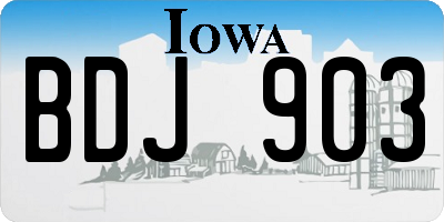 IA license plate BDJ903