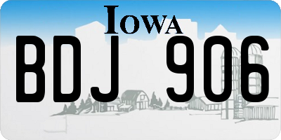 IA license plate BDJ906