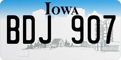 IA license plate BDJ907