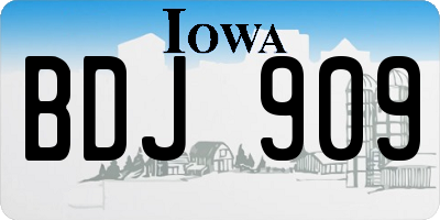 IA license plate BDJ909
