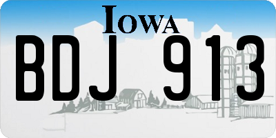 IA license plate BDJ913