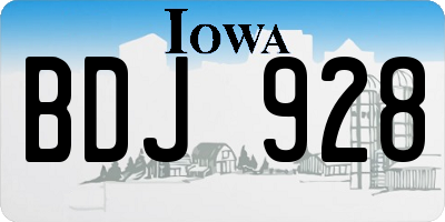 IA license plate BDJ928