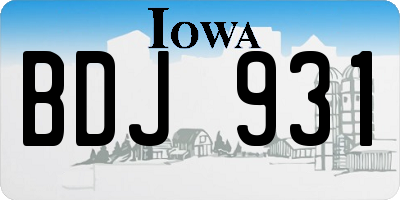 IA license plate BDJ931