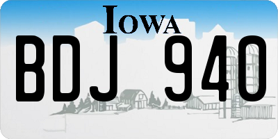 IA license plate BDJ940