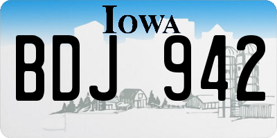 IA license plate BDJ942