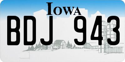 IA license plate BDJ943