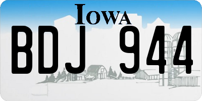 IA license plate BDJ944