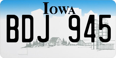 IA license plate BDJ945
