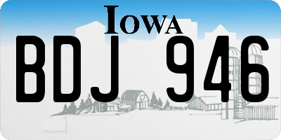 IA license plate BDJ946