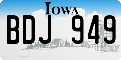 IA license plate BDJ949