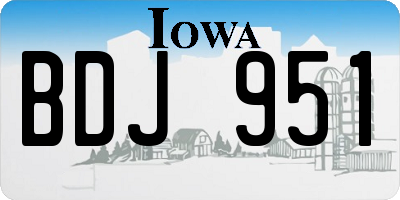 IA license plate BDJ951