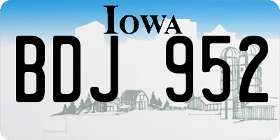 IA license plate BDJ952