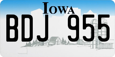 IA license plate BDJ955