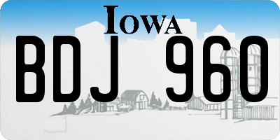 IA license plate BDJ960