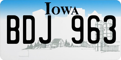 IA license plate BDJ963