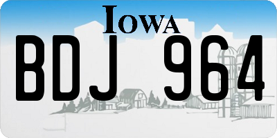 IA license plate BDJ964