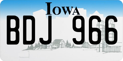 IA license plate BDJ966