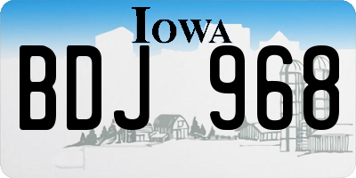 IA license plate BDJ968