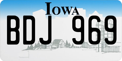IA license plate BDJ969