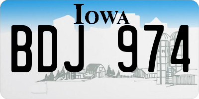 IA license plate BDJ974