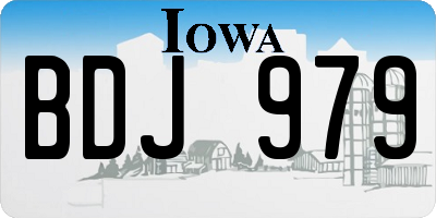 IA license plate BDJ979