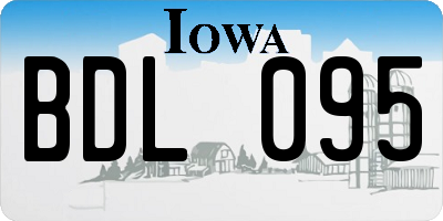 IA license plate BDL095