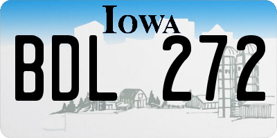 IA license plate BDL272
