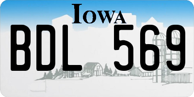 IA license plate BDL569