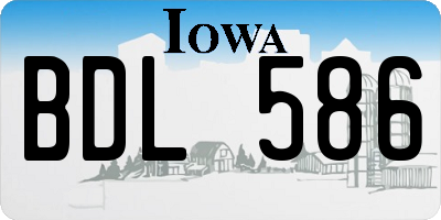 IA license plate BDL586