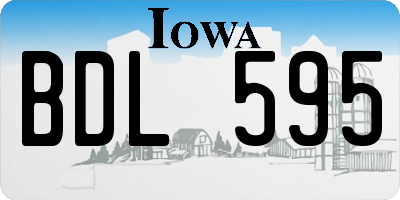 IA license plate BDL595